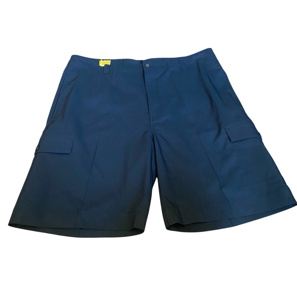 Nicklaus Performance Golf Shorts Mens 36 Blue Cargo Pockets Flat Front Cotton